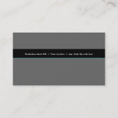 Elegant monogram grijs zwart effen visitekaartjes (Achterkant)
