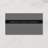 Elegant monogram grijs zwart effen visitekaartjes (Achterkant)