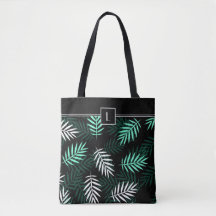 Elegant Monogram Groen Botanisch Patroon