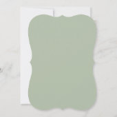Elegant Monogram Groen Witte Bruiloft Kaart (Achterkant)