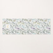Elegant Monogram Groene Botanische Waterverf Yogamat (Achterkant (horizontaal))