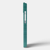 Elegant Monogram Groene Geborstelde Metaal Case-Mate iPhone Case (Achterkant / Links)
