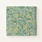 Elegant Monogram Groene Jasmin Bloem Notitieboek (Achterkant)