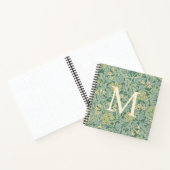 Elegant Monogram Groene Jasmin Bloem Notitieboek (Binnen)