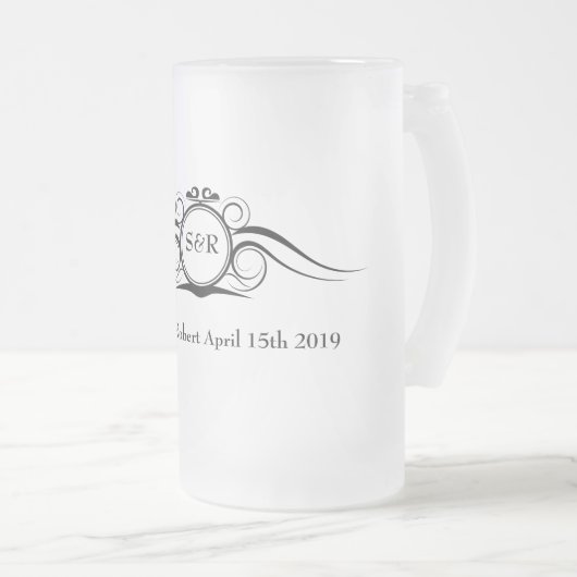 Elegant Monogram Groomsmen Gift Mok (Voorkant rechts)