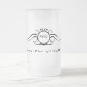 Elegant Monogram Groomsmen Gift Mok (Center)