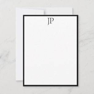 Elegant Monogram Handgeschreven Script Text Classi Notitiekaartje