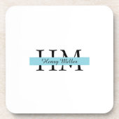 Elegant monogram hard plastisch Onderzetter (Voorkant)