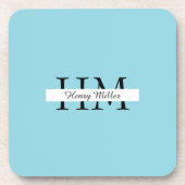 Elegant monogram hard plastisch Onderzetter (Voorkant)