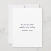 Elegant Monogram Hart Gelukkig Jubileum Kaart (Achterkant)