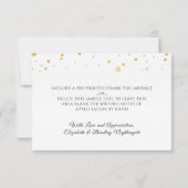 Elegant Monogram Hartelijk dank voor Metallic Gold Bedankkaart (Achterkant)