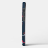 Elegant monogram helder rood bes patroon Case-Mate iPhone case (Achterkant / Links)