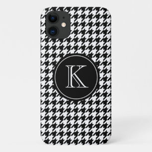 Elegant monogram houndstooth patroon iPhone 7 hoes