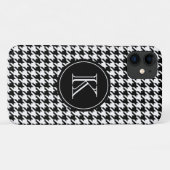 Elegant monogram houndstooth patroon iPhone 7 hoes (Achterkant (horizontaal))