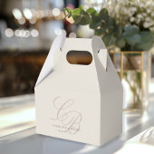 Elegant, Monogram, Huwelijk Bedankdoosjes