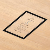 Elegant Monogram Huwelijk Clear Transparant Acryl Uitnodigingen (Laagn)