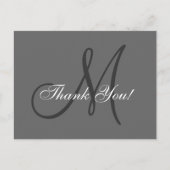 Elegant monogram | Huwelijk Dank u Briefkaart (Voorkant)