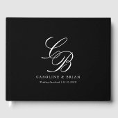 Elegant, Monogram, Huwelijk Gastenboek (Voorkant)
