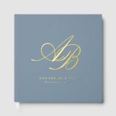 Elegant, Monogram, Huwelijk Gastenboek (Voorkant)