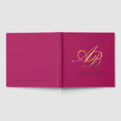 Elegant, Monogram, Huwelijk Gastenboek (Volledig)