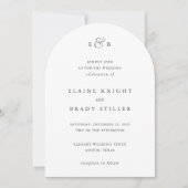 Elegant Monogram Huwelijk Kaart (Voorkant)