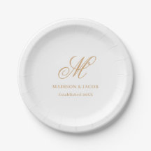 Elegant Monogram Huwelijk 