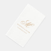 Elegant Monogram Huwelijk Servet (Hoek)