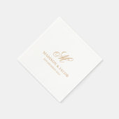 Elegant Monogram Huwelijk  Servet (Hoek)