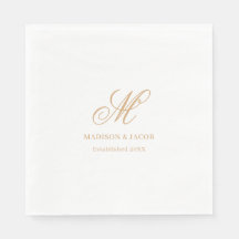 Elegant Monogram Huwelijk 