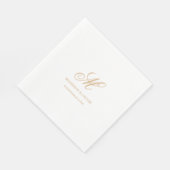 Elegant Monogram Huwelijk Servet (Hoek)