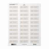 Elegant Monogram Huwelijks Retouradres Label (Full Sheet)