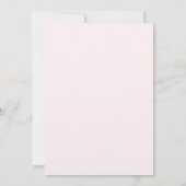 Elegant monogram huwelijksuitnodiging blush roze kaart (Achterkant)