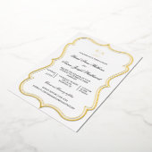 Elegant monogram in één weddenschap folie uitnodiging (Gedraaid)