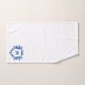 Elegant monogram in Sjabloon met dolfijn in Cartou Bad Handdoek (Handdoek)