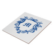 Elegant monogram in Sjabloon met dolfijn in Cartou Tegeltje (Zijkant)