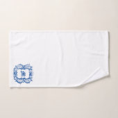 Elegant monogram in Zee Shell Cartouche Sjabloon Bad Handdoek (Handdoek)