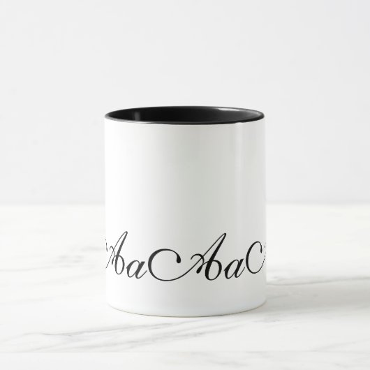Elegant Monogram Initiaal A koffie Mok (Midden)