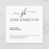 Elegant Monogram Initiaal Afsprakenkaartje (Voorkant)