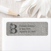 Elegant Monogram Initiaal B Retouradres Etiket (Insitu)