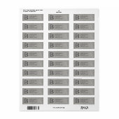 Elegant Monogram Initiaal B Retouradres Etiket (Full Sheet)