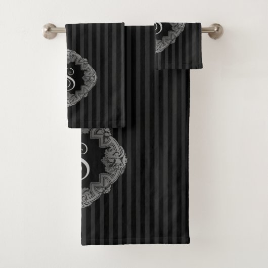 Elegant, Monogram Initiaal Bad Handdoek (Insitu)