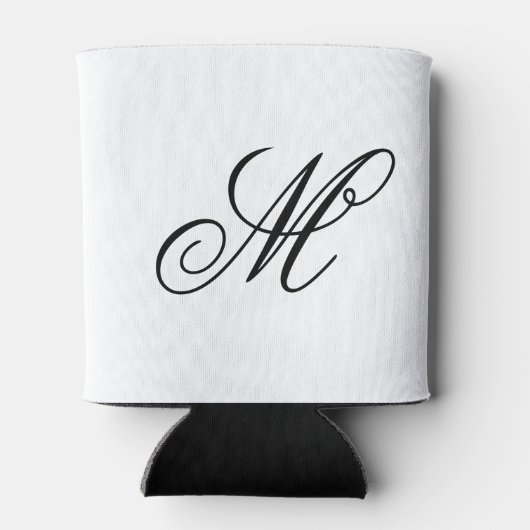 Elegant Monogram Initiaal Blikjeskoeler (Achterkant)