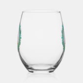 Elegant Monogram Initiaal Brieven met Mandala Wijnglas Zonder Voet (Links)