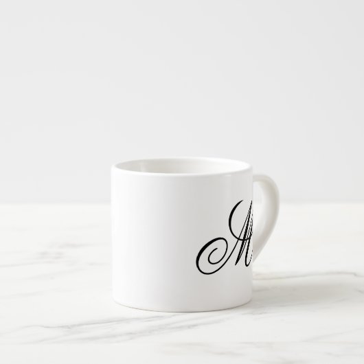 Elegant Monogram Initiaal Espresso Kop (Voorkant rechts)
