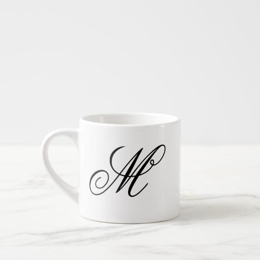 Elegant Monogram Initiaal Espresso Kop (Links)