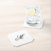 Elegant Monogram Initiaal Kartonnen Onderzetters (Insitu)
