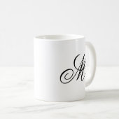 Elegant Monogram Initiaal Koffiemok (Voorkant rechts)