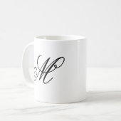 Elegant Monogram Initiaal Koffiemok (Voorkant links)