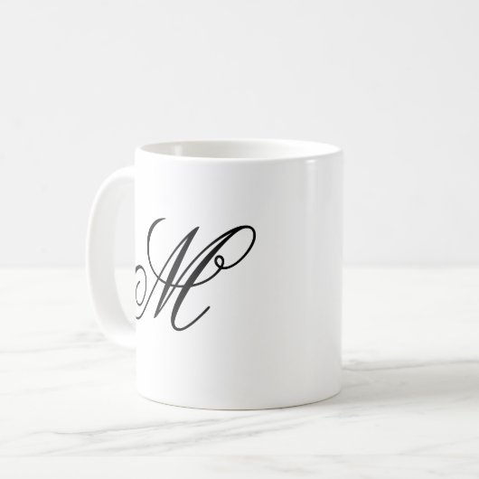 Elegant Monogram Initiaal Koffiemok (Voorkant links)