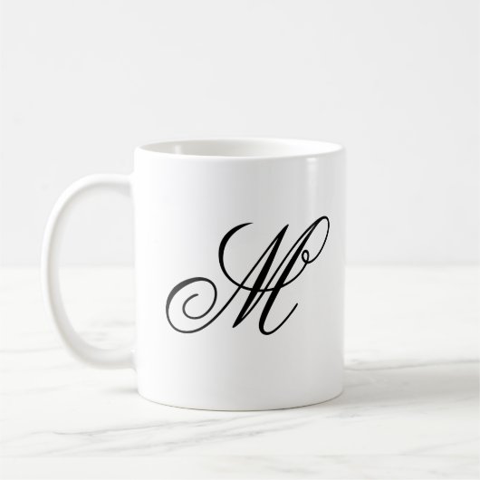 Elegant Monogram Initiaal Koffiemok (Links)